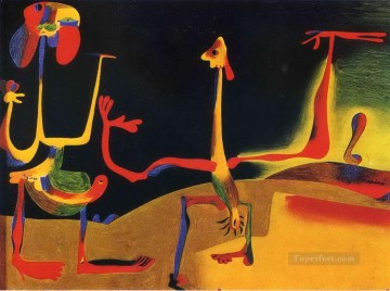Joan Miro Painting - Man and Woman in Front of a Pile of Excrement Joan Miro